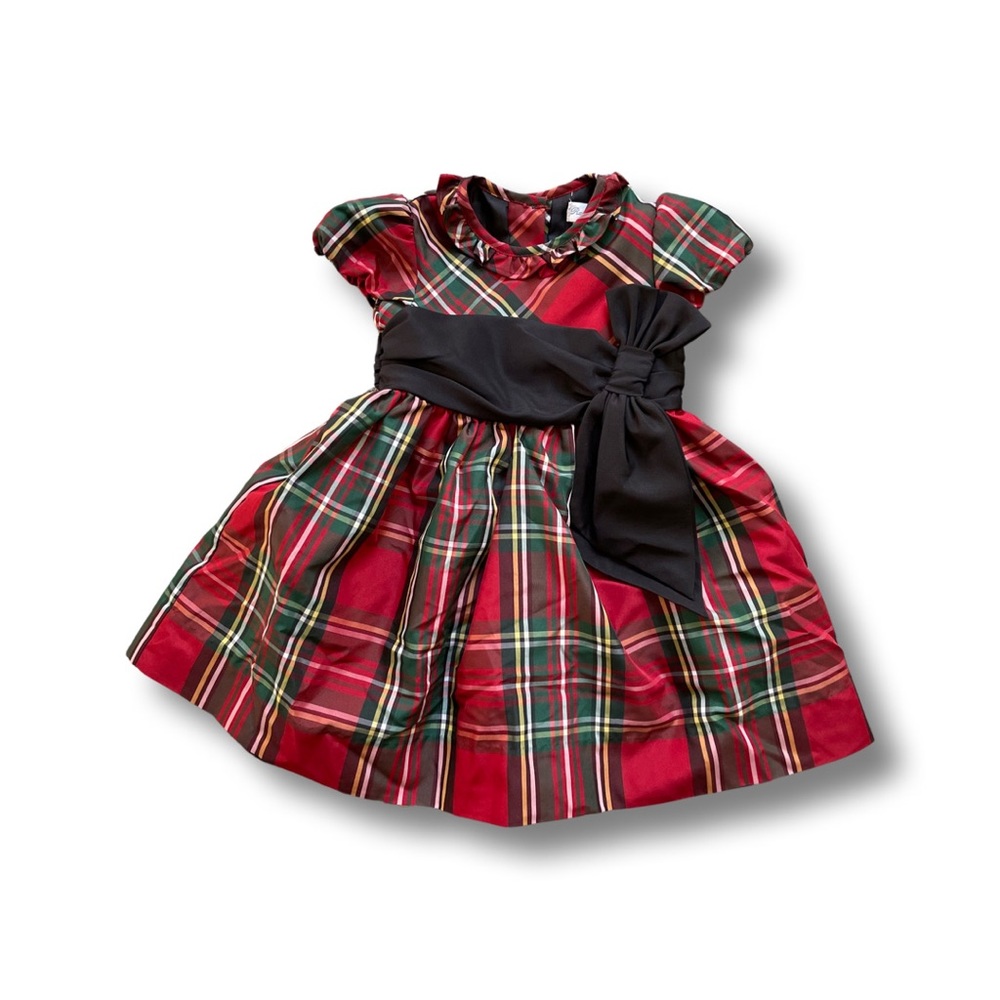 Ralph Lauren Baby Girls Cap Sleeve Plaid Fit and Flare Dress (6M)